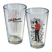 Nightmare on Elm Street Freddy Scribbles Pint Glass